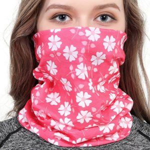 3/$35🍄 Multifunction Face Mask Gaiter Pink Floral